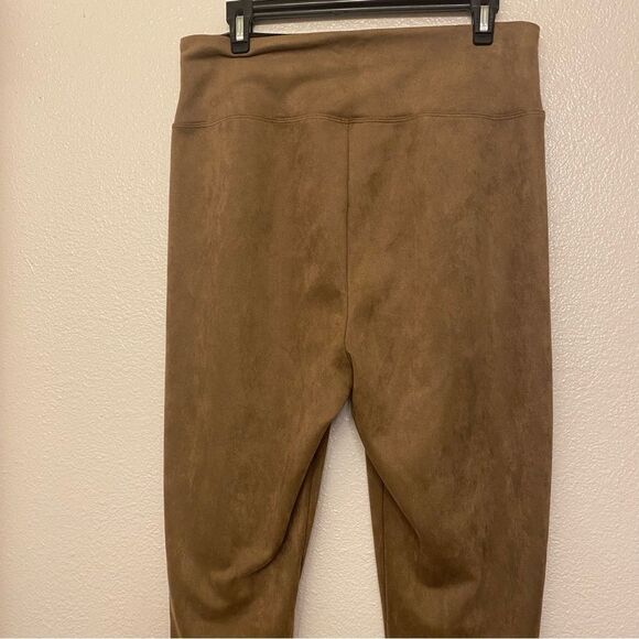 Assets Spanx pull on light brown faux suede shaping leggings  plus size 1X - Picture 5 of 13